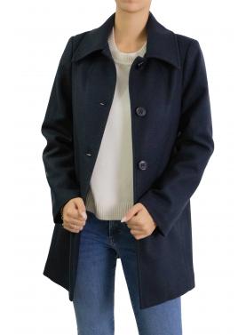 Cappottino corto con cinta e bottoni tinta unita Options